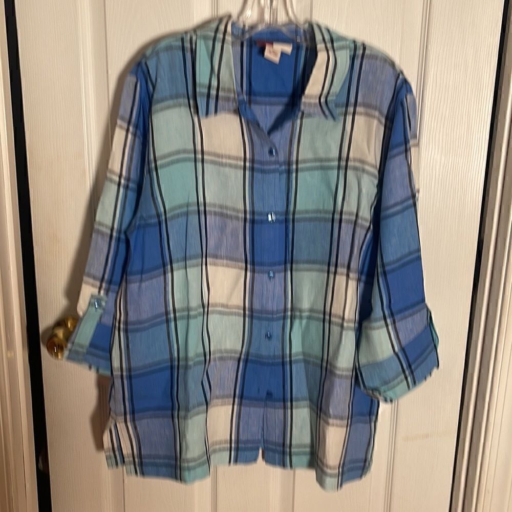 JM Collections Button Down Long Sleeve Shirt